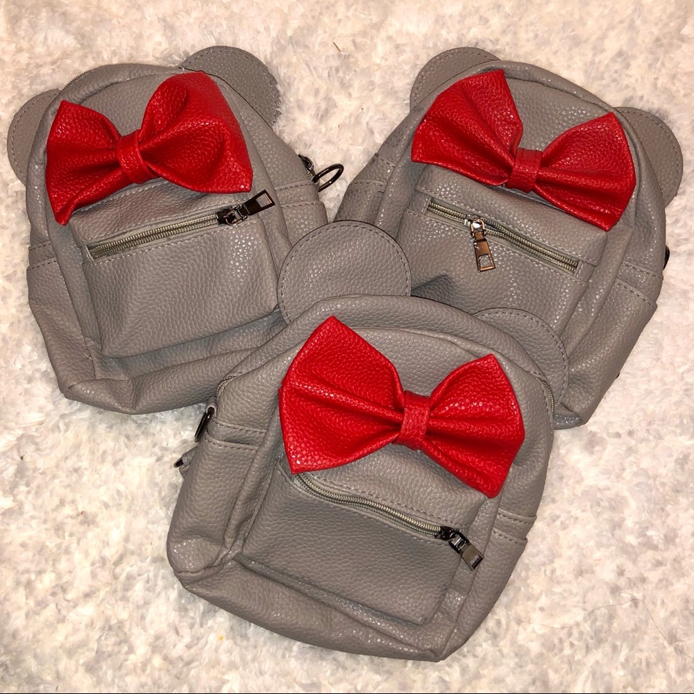 Disney Gray and Red Mickey Mouse Backpack